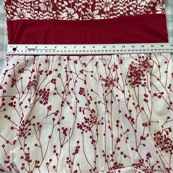 Point Zero dress pure cotton floral white red empire waist floral lightweight - Picture 14 of 16